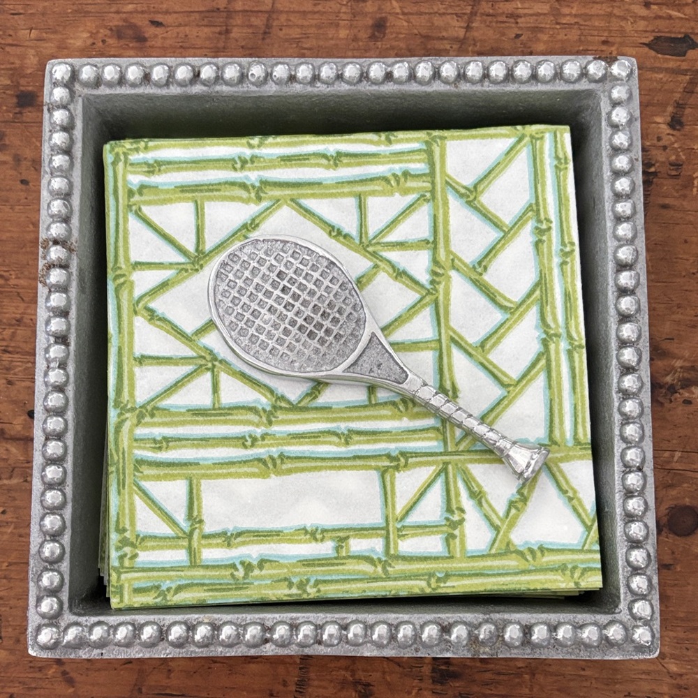 Cocktail Napkin Holder with Tennis Racket Weight